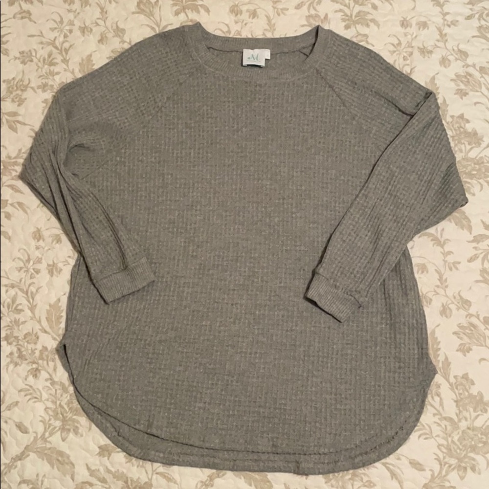 Easy like Sunday Gray Waffle Tunic, size Small!
